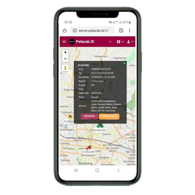 Pasang Alat GPS Tracker Mobil Terkini - Pelacak.iD Feature image aplikasi mobile